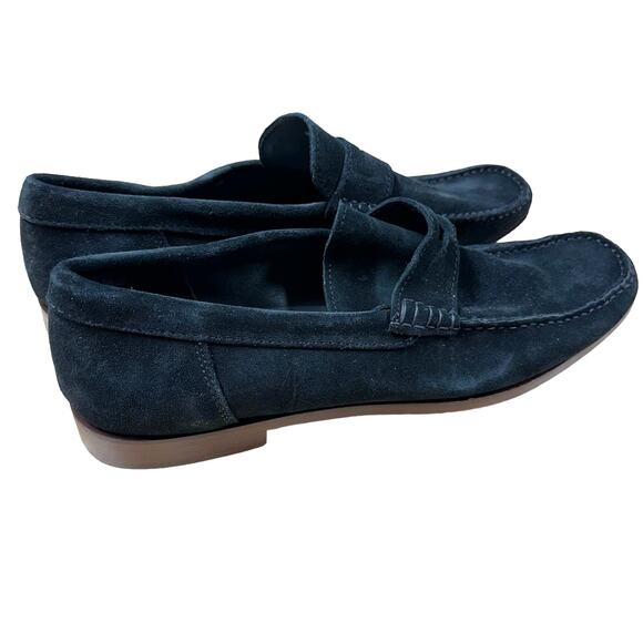 To Boot New York NWOB Leather Suede Penny Loafer Navy Blue Men's Size 11.5 - Picture 2 of 9